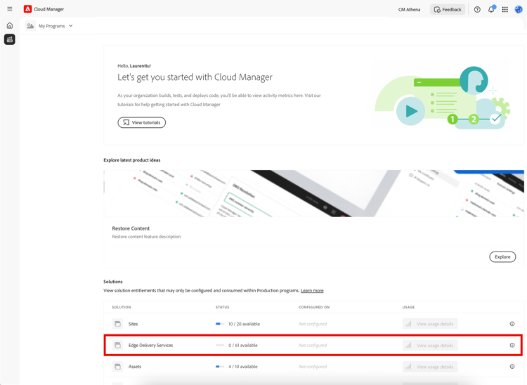 Panel de control de licencias