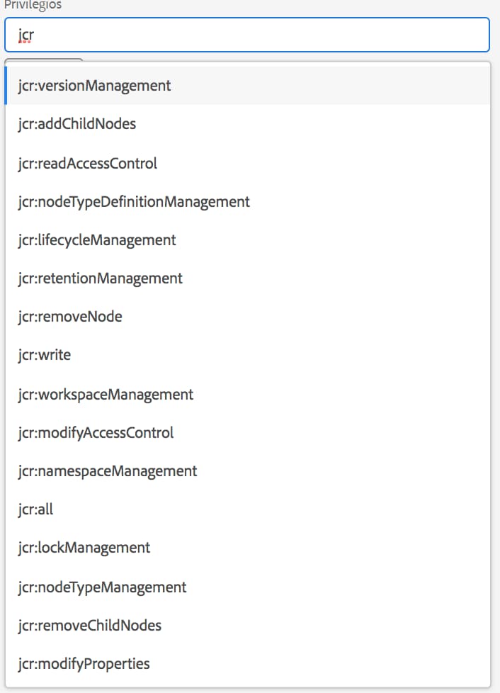 Busque el permiso para una ruta determinada.