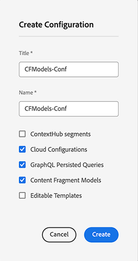 Definir configuración