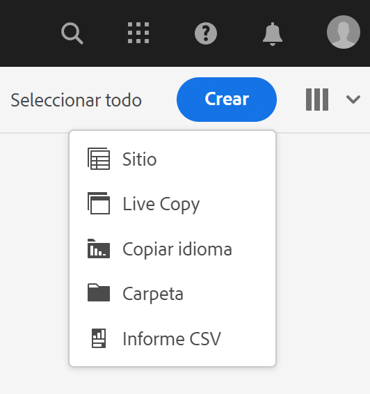 Crear Live Copy