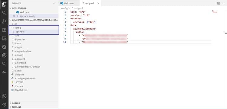 Agregando archivo de configuración