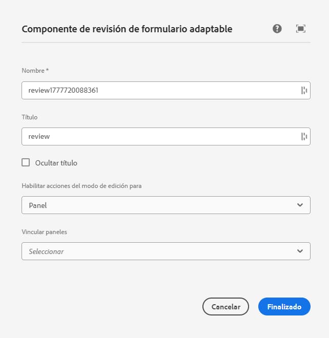 Cuadro de diálogo de configuración
