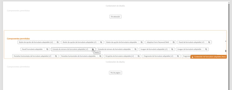 Política de plantilla del selector de fecha