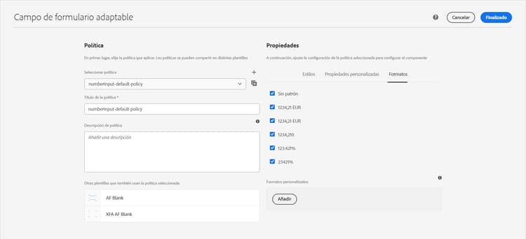 Crear política