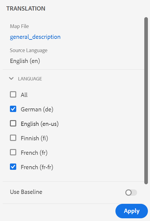 idioma de traducción