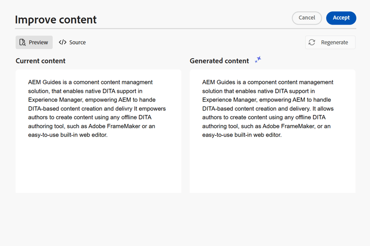 asistente de ia mejora el editor de contenido