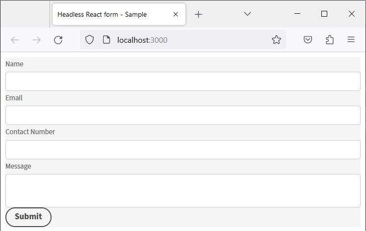 Reemplace el JSON del formulario adaptable sin encabezado de muestra por el JSON del formulario adaptable sin encabezado personalizado