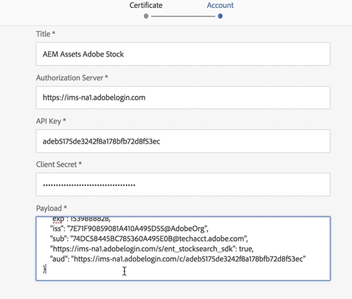 Cuenta técnica de Adobe IMS