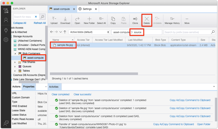 Almacenamiento de blob de Microsoft Azure