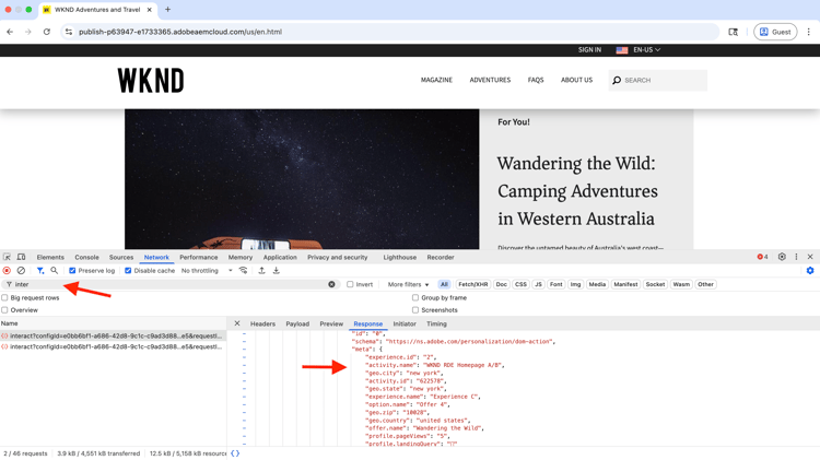 Respuesta de Web SDK