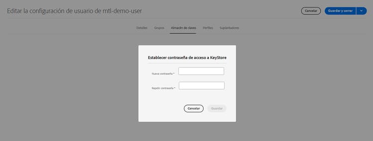 Crear almacén de claves