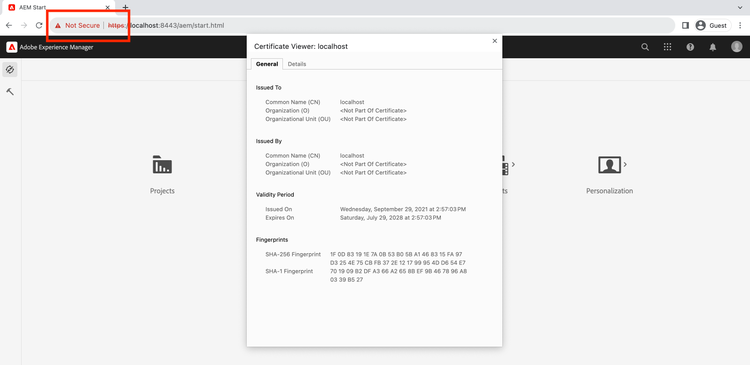 Configuración de SSL: Verificar la configuración a través de HTTPS