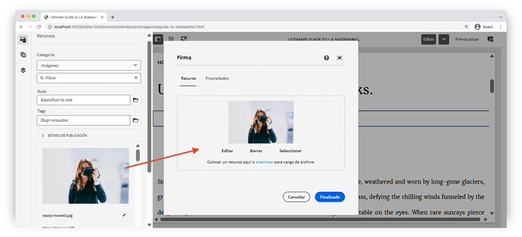 añadir imagen al cuadro de diálogo
