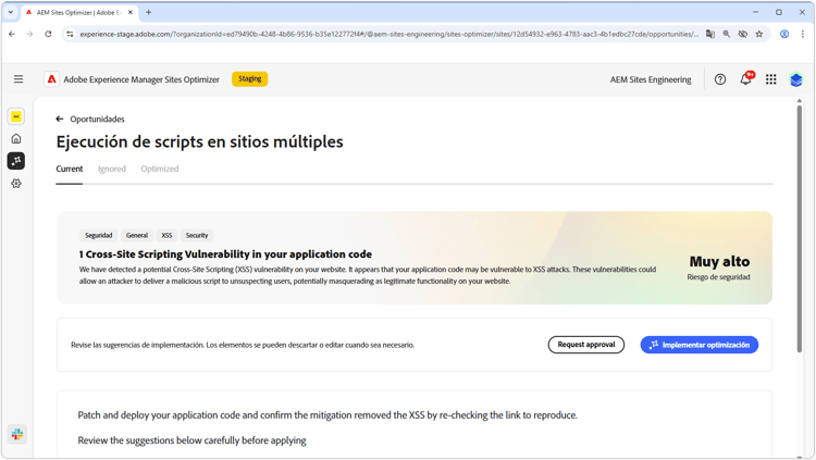 Oportunidad de sitios múltiples