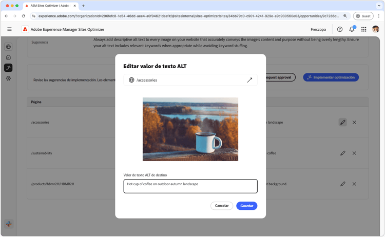 Editar texto alternativo que falta