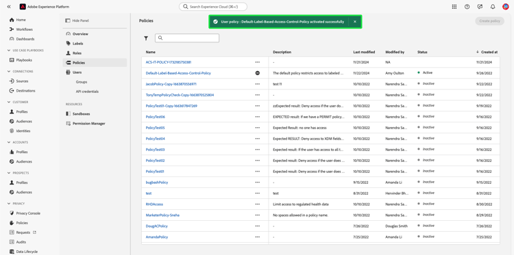 Activar confirmación de directiva