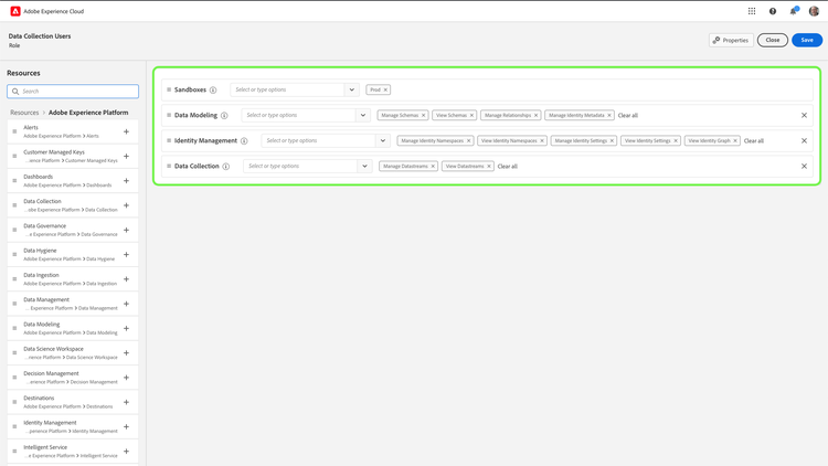 Imagen que muestra la tarjeta de producto de recopilación de datos en Admin Console