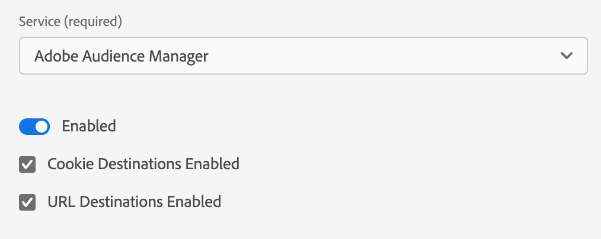 Configuración del flujo de datos de Adobe Audience Manager.