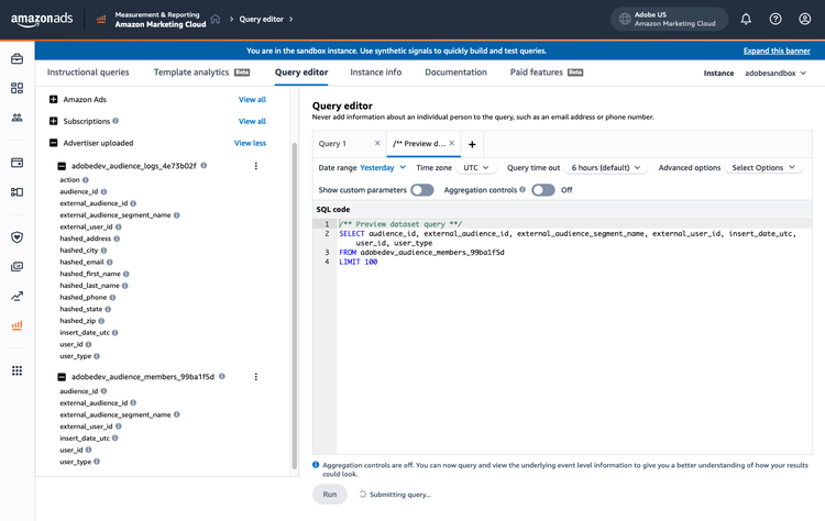 Validación de creación de audiencia del Marketing Cloud Amazon