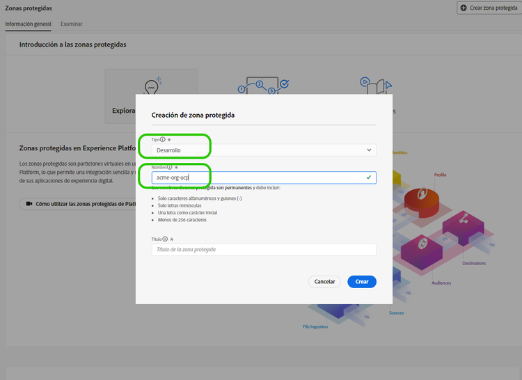 Creación de una zona protegida de desarrollo para manuales de tácticas de casos de uso