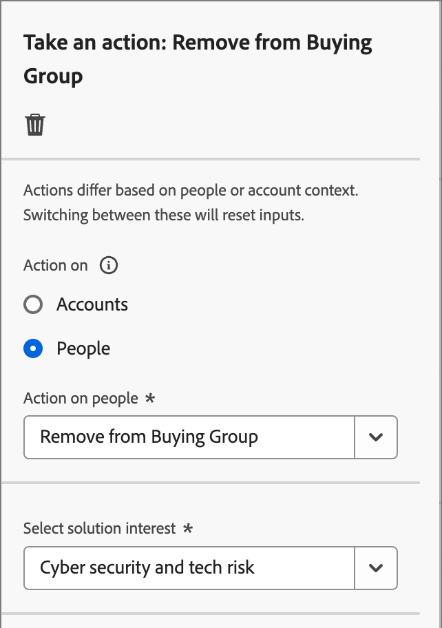 Realizar una acción - Agregar a grupo de compra