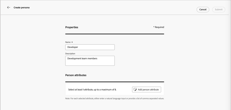 Crear una asignación de persona