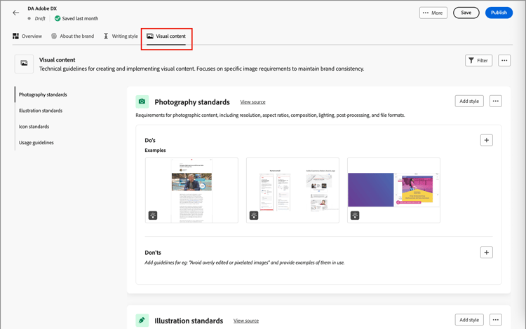 Ficha de contenido visual