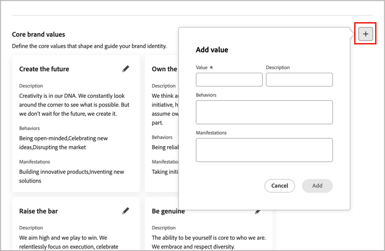 Acerca de la marca - Principios rectores - agregar valor principal