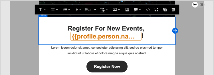 Seleccionar script de personalización