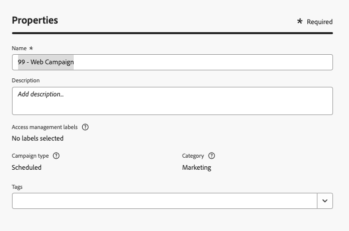Nombre de propiedades