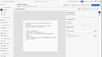 Adición de campos de formulario a plantillas de canal de experiencia basada en código