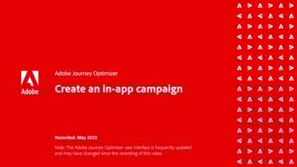Creación de una campaña in-app