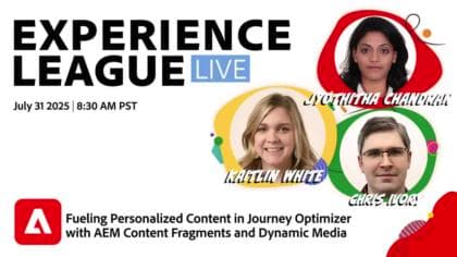 Impulso de contenido personalizado en Journey Optimizer con fragmentos de contenido de AEM y Dynamic Media (31 de julio de 2025)