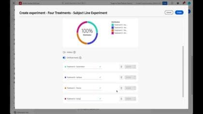 Configuración de experimentos de contenido para campañas de correo electrónico (vídeo)