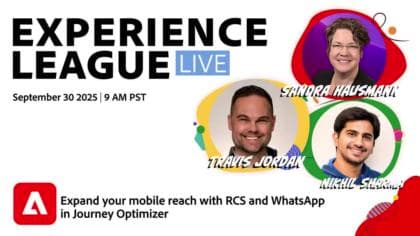 Amplíe su alcance móvil con RCS y WhatsApp en Journey Optimizer (30 de septiembre de 2025)