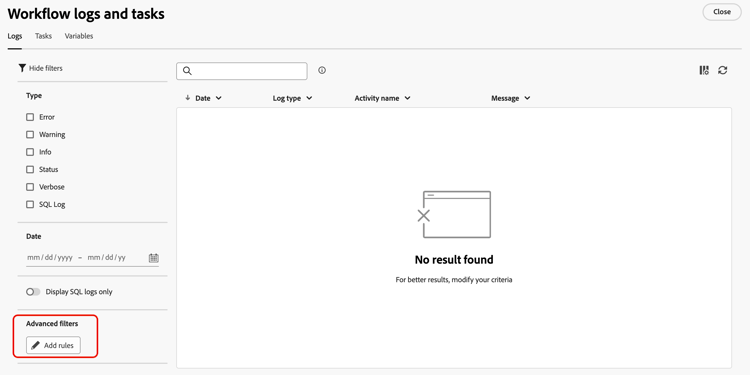 Imagen que muestra cómo personalizar filtros de lista
