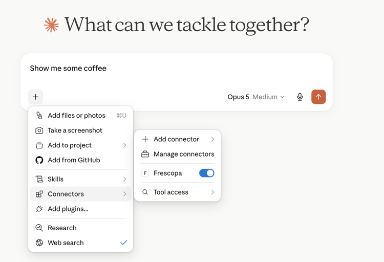 Claude — habilita el conector para la conversación