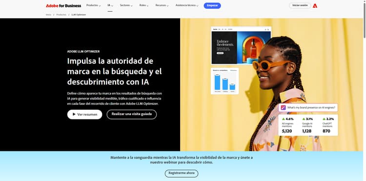 Explorar las funcionalidades de Adobe LLM Optimizer