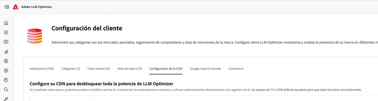 Vaya a Configuración del cliente