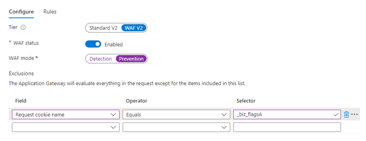 Si se activa una advertencia de Firewall de aplicaciones web (WAF) durante la