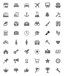 iconos en la interfaz de usuario