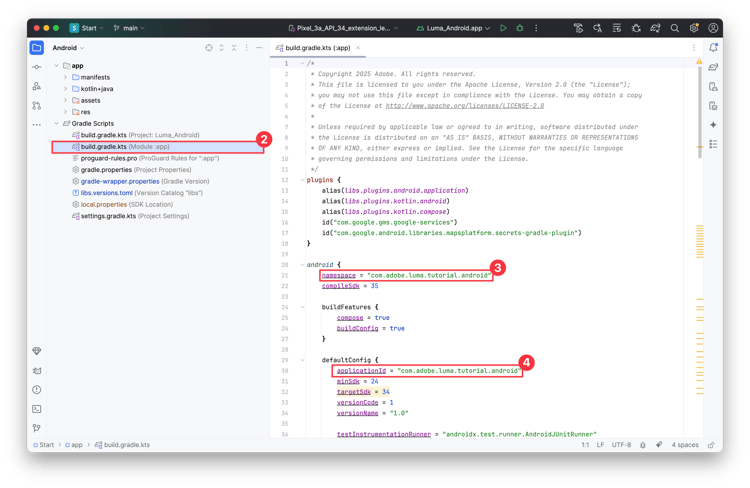 Funciones de firma de Android