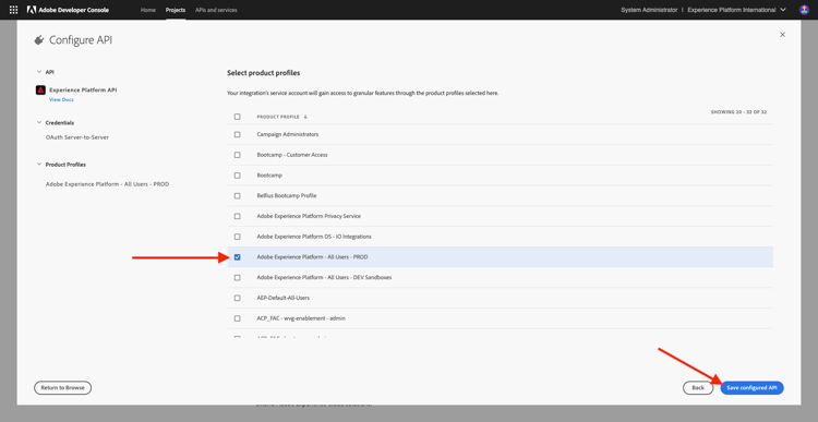 Nueva integración de Adobe I/O