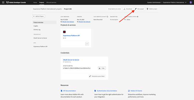 Nueva integración de Adobe I/O