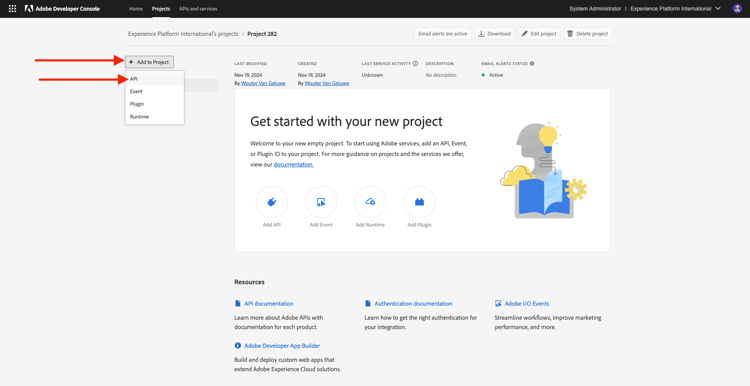 Nueva integración de Adobe I/O