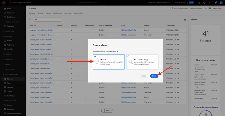 Crear nuevo esquema