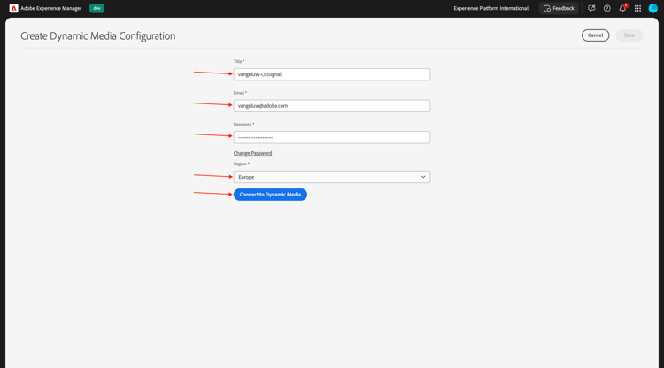 Medios dinámicos para AEM Assets