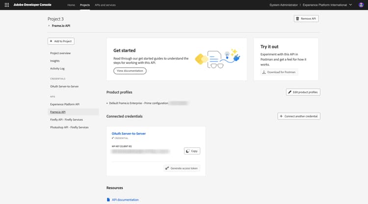 Nueva integración de Adobe I/O