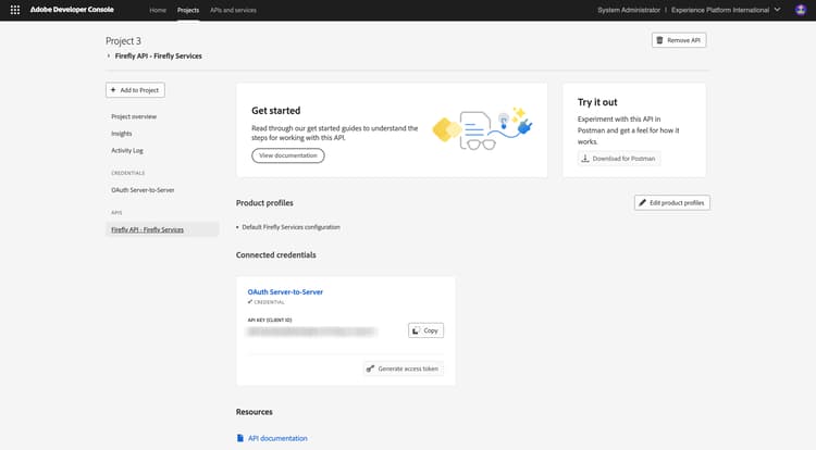 Nueva integración de Adobe I/O