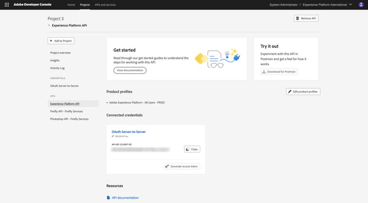 Nueva integración de Adobe I/O